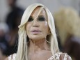 Donatella Versace arrives on the red carpet for The Met Gala at The Metropolitan Museum of Art celebrating the opening