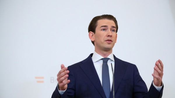 Austria's Chancellor Kurz gives statement in Vienna