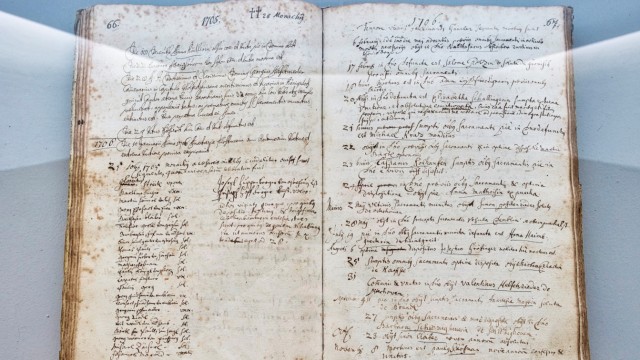 Bayerische Geschichte: Sterbebuch mit den Namen von Opfern des Aufstands von 1705.