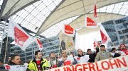 Streik am Münchner Flughafen