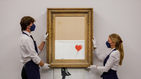 Banksys Schredder-Werk für 16 Millionen Pfund versteigert