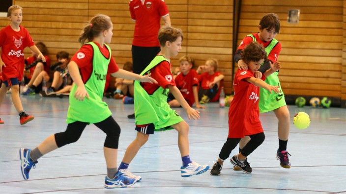 Handball Herren 1 Bundesliga Saison 2018 19 Ferien Camp der Füchse Berlin Trainingsspiel der; Handball
