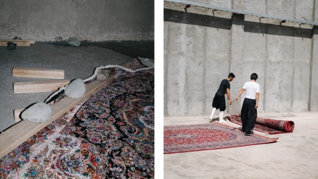 SZ-Serie "Scharf gestellt": Die Fotos zeigen den Prozesse vom Kochen der Seidenkokonsbis hin zum Verkäufer in Teheran, dort, wo das glamouröse Leben des in mühsamer, jahrelanger Kleinarbeit gefertigten Teppichs beginnt.