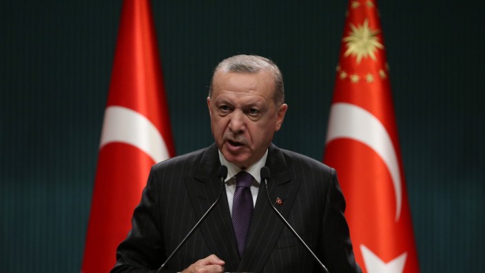 Turkey s President Recep Tayyip Erdogan, makes statements after chairing cabinet meeting in Ankara, Turkey on December