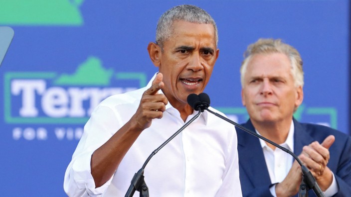 USA: Wahlkampfauftritt von Barack Obama in Virginia