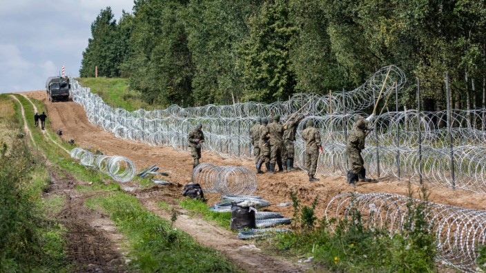 Migranten an der polnisch-belarussischen Grenze