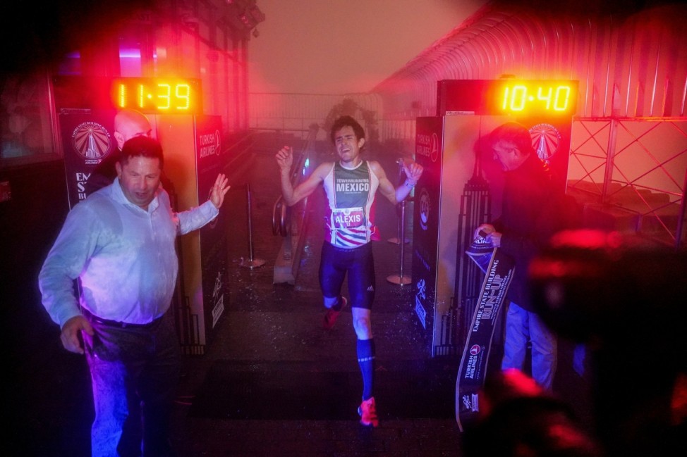 Runners race up the Empire State Building in the 'Empire State Building Run-up' in New York