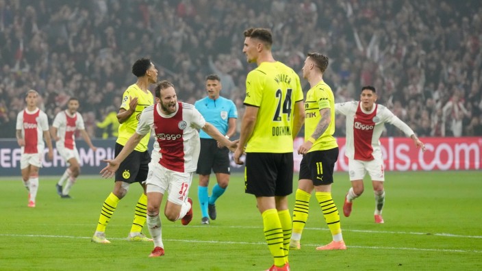 Champions League: Szene aus dem Spiel Ajax Amsterdam gegen Borussia Dortmund (4:0)