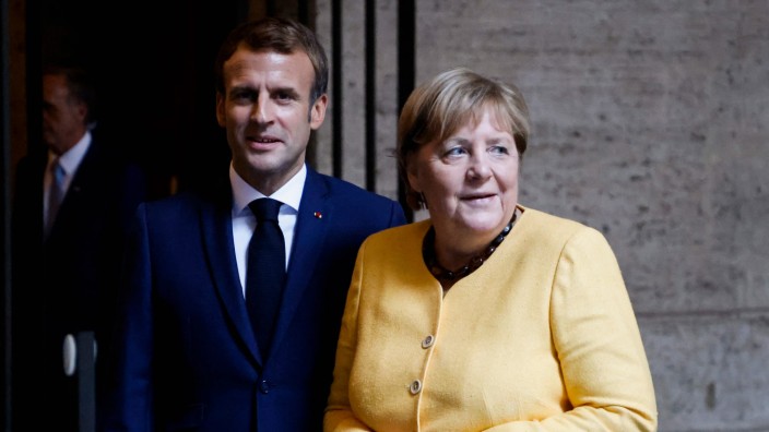 Merkel bei Macron: Emmanuel Macron und Angela Merkel haben stets einen intensiven Austausch gepflegt.