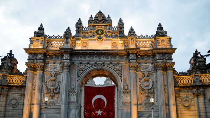 83rd anniversary of Ataturk s demise A Turkish national flag is hung on a gate of Dolmabahce Palace, where modern Turke