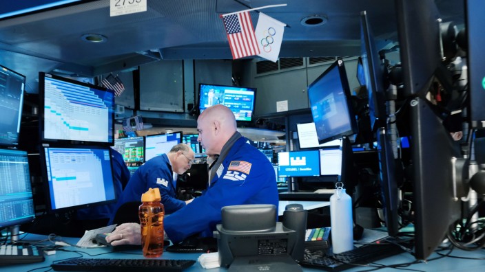 Wall Street: Händler auf dem Parkett der New York Stock Exchange (NYSE)