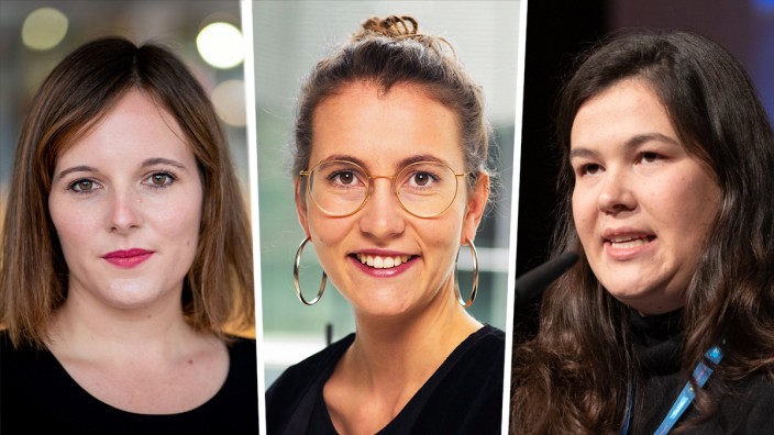 "Polittalk" von SZ und RBB-Inforadio: Gesichter der Ampel, von links: Jessica Rosenthal (SPD), Deborah Düring (Grüne), Franziska Brandmann (FDP).
