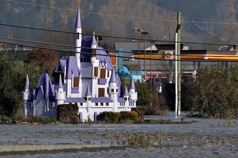 Rainstorms cause flooding in the western Canadian province of British Columbia