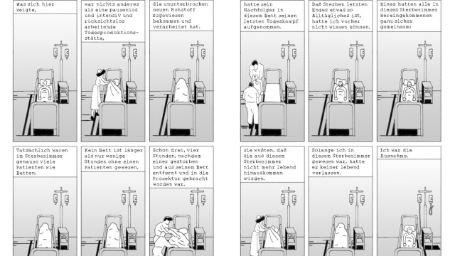 Kompass Comic: Grafic Novel Lukas Kummer "Der Atem", nach Thomas Bernhards "Autobiografischen Schriften", 
honorarfreie Veröffentlichung nur in Zusammenhang mit dem Buch