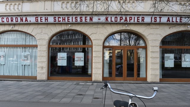 Geschlossenes Kino in München zur Zeit der Corona-Krise, 2020
