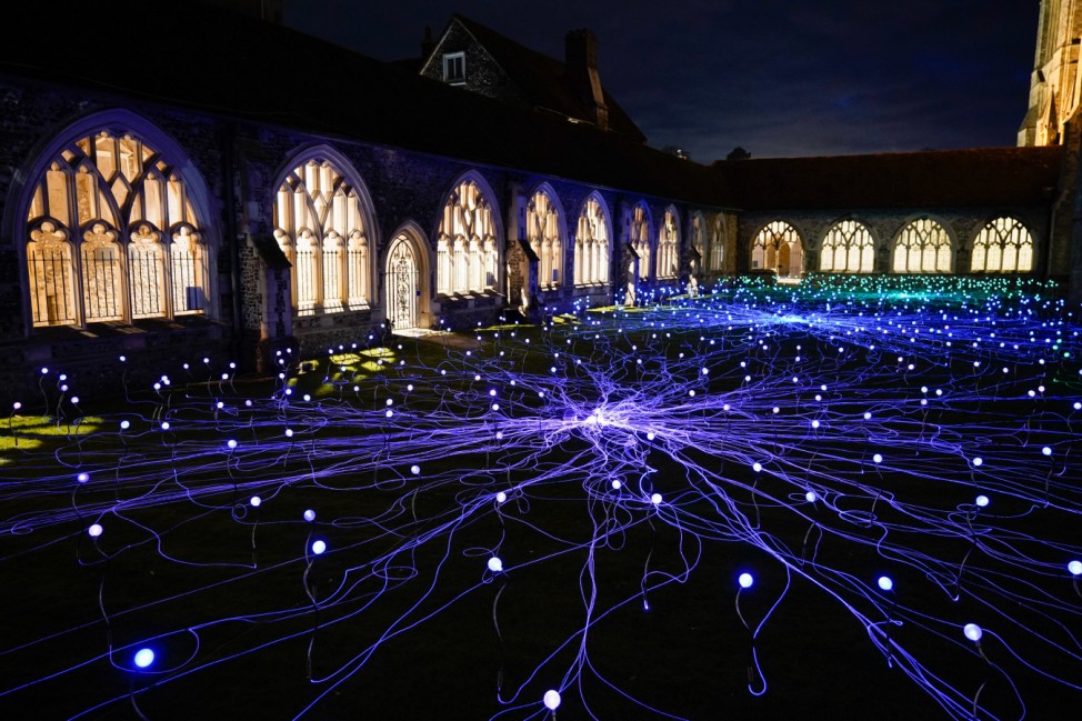 Lichtinstallation in der Kathedrale von Chichester