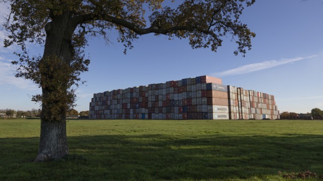 Empty Shipping Containers Stored In Suffolk