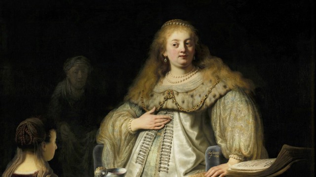 Kunst: Strahlend: Rembrandts "Judith am Bankett des Holofernes" von 1634.