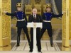 Russian President Putin attends a ceremony to receive credentials from foreign ambassadors in Moscow