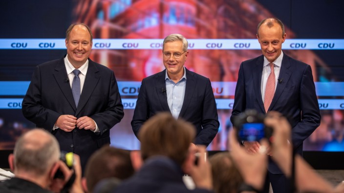 CDU Leadership Candidates Hold Townhall Debate