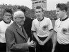 Fussball / Herren / WM Weltmeisterschaft 1954 / Endspiel : Deutschland - Ungarn (3 : 2) : von links WALTER Fritz , RIME