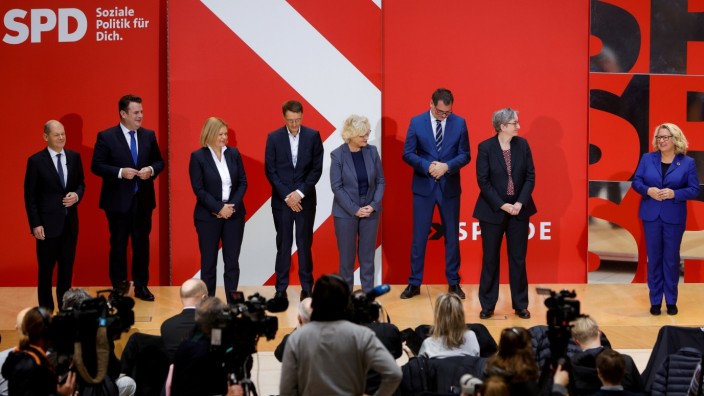 SPD announces ministers for a new government, in Berlin
