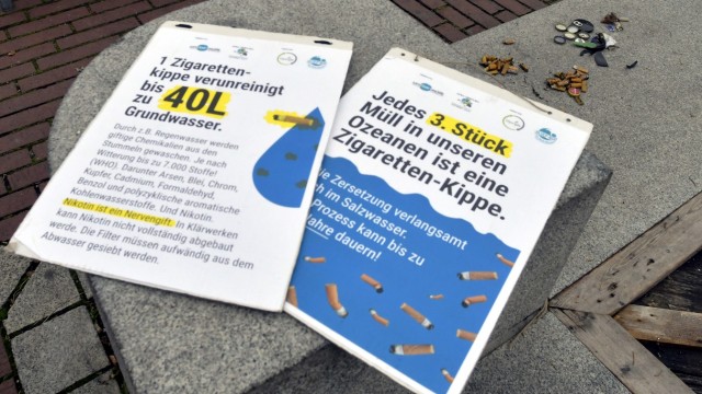 Engagement in Erding: Zigarettenkippen auf die Straße schmeißen muss nicht sein, finden die Initiativen.