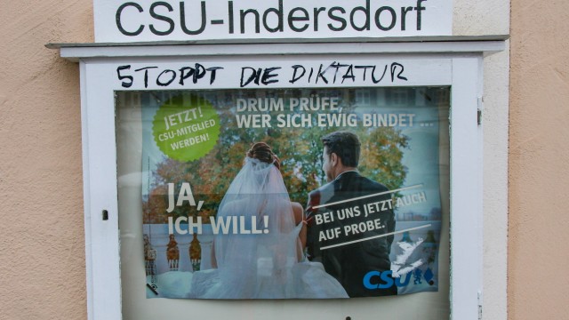 Impfgegner Propaganda, Markt Indersdorf, CSU-Zentrale