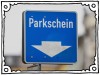 Schild fuer einen Parkscheinautomat in Muenchen im September 2021. *** Sign for a parking ticket machine in Munich in S
