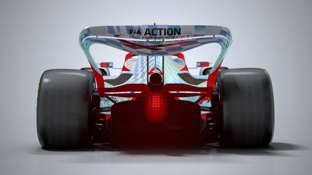 Technische Revolution in der Formel 1: Auch ein schöner Rücken kann entzücken: Heck-Ansicht des Formel-1-Autos 2022.
