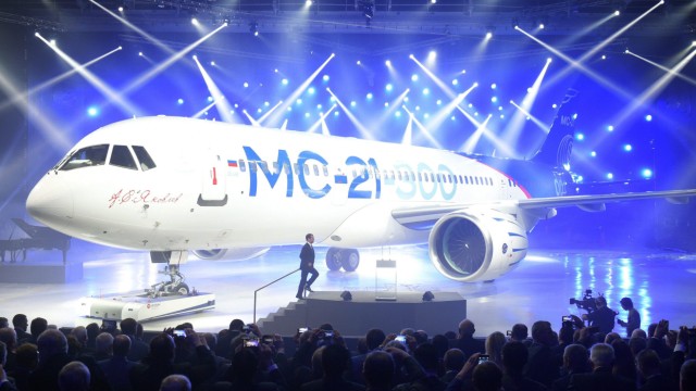 Luftfahrt: Das russische Projekt MC-21 leidet unter harten Wirtschaftssanktionen des Westens.