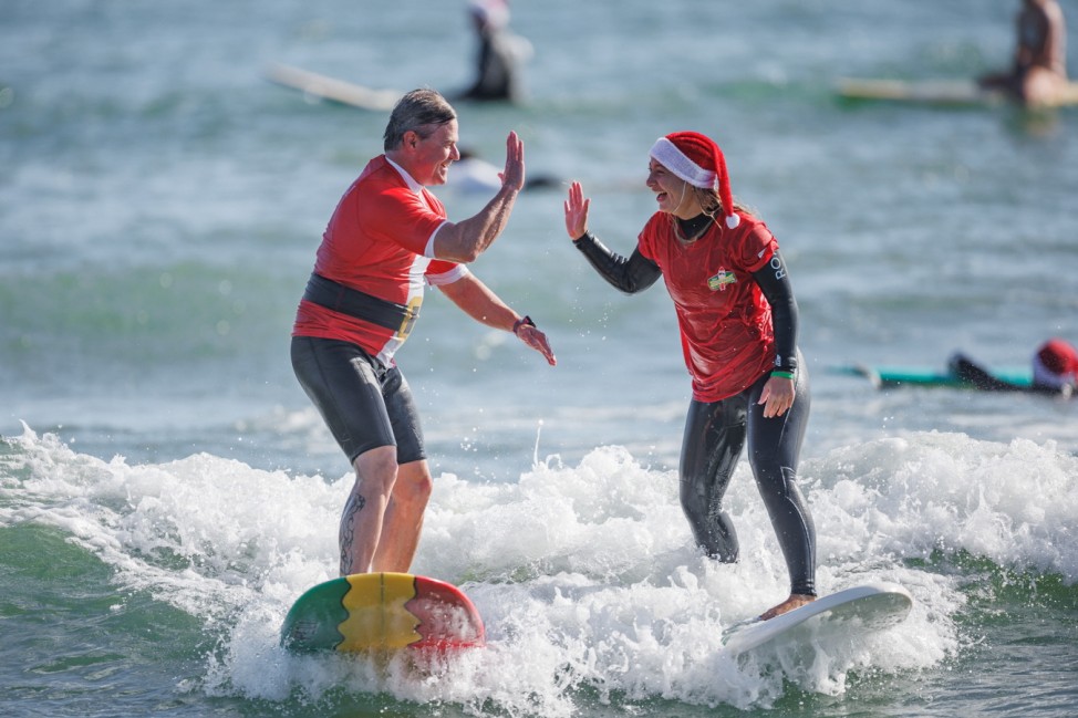 Florida's Space Coast Surfing Santa's Event