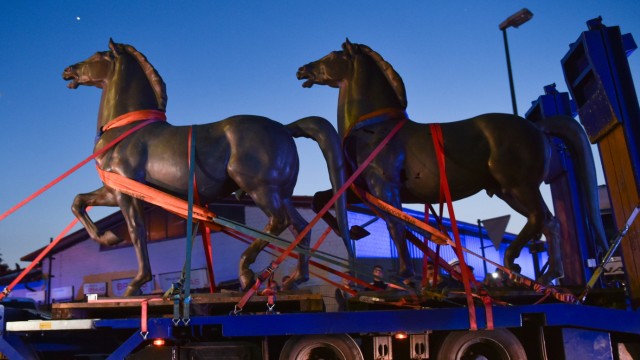 Historie: Die Plastik "Schreitende Pferde", die einst vor Hitlers Reichskanzlei stand, wurde 2015 in Bad Dürkheim gefunden. Sie wird voraussichtlich ab Herbst 2022 in der Ausstellung zu sehen sein.