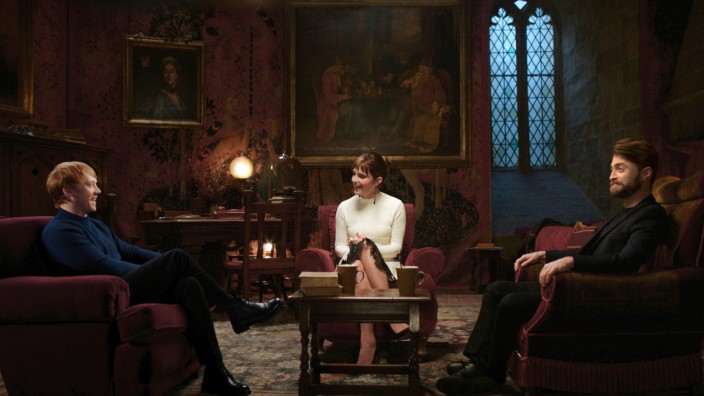 "Harry Potter"-Special auf Sky: Klassentreffen: Rupert Grint, Emma Watson und Daniel Radcliffe im Neujahrs-Special "Return to Hogwarts".