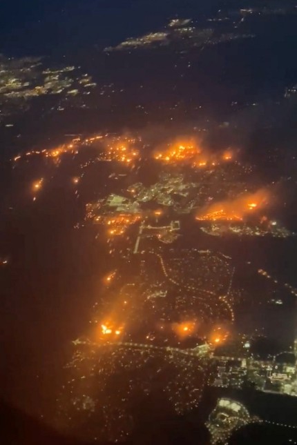 Unwetter: Luftaufnahme der Waldbrände in Denver, Colorado, USA.