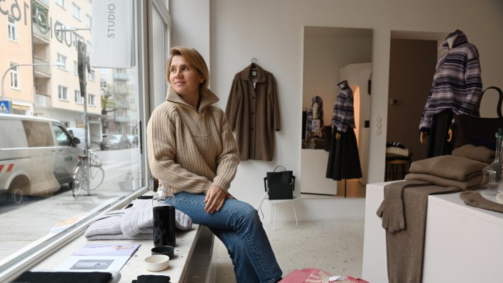 Nachhaltige Mode: Barbara Giandomenico in ihrem Ladenatelier an der Jahnstraße.