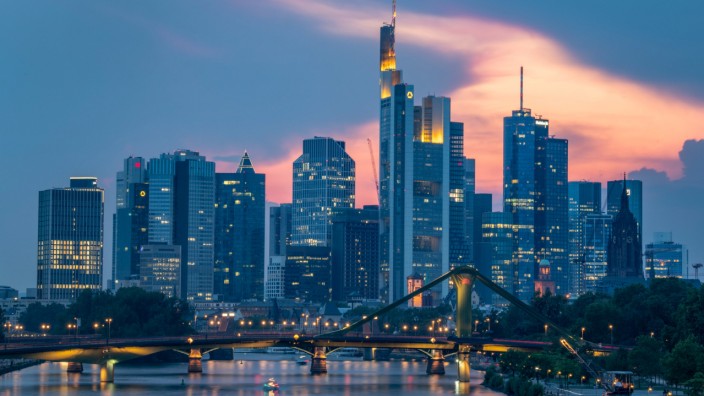 Frankfurt: Die Architektur betont den Machtanspruch: Bankenhochhäuser in Frankfurt.