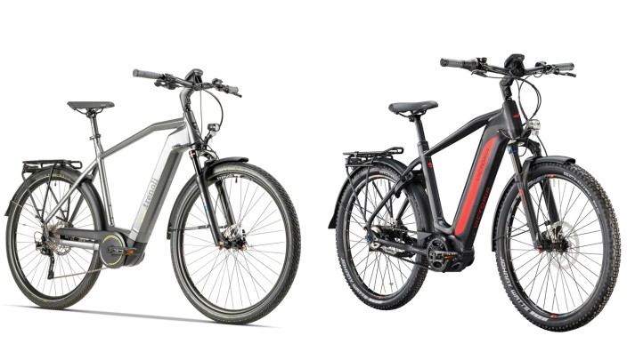 Zwei SUV-Bikes im Test: Zwei E-Bikes für den Alltag: Das Trenoli Tanaro Sportivo (links) und das Victoria eAdventure 11.9.
