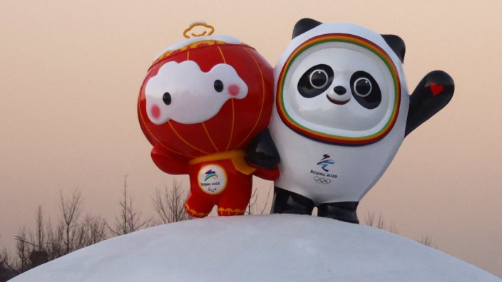 Olympia in China: Das sind Bing Dwen Dwen und Shuey Rhon Rhon, die Maskottchen der Spiele in China.