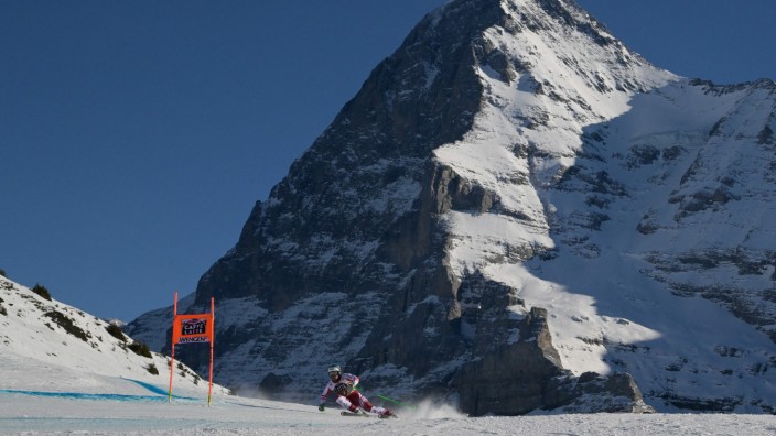 Ski alpin (II): Vincent Kriechmayr vor der Traumkulisse in Wengen.