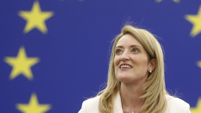 Europäische Union: Gleich im ersten Wahlgang wurde Roberta Metsola zur neuen Präsidentin des Europaparlaments gewählt.
