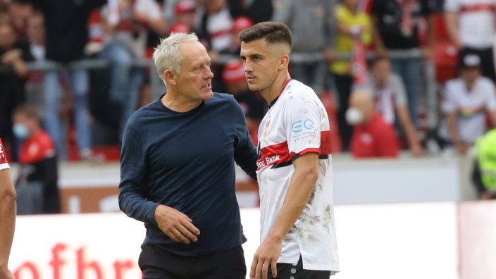 Derby in der Bundesliga: Kennen das Freiburger Erfolgsmodell: SC-Trainer Christian Streich und der ehemalige Freiburger und aktuelle Stuttgarter Marc Oliver Kempf.