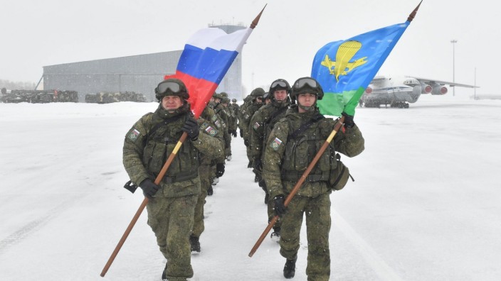 Russia Kazakhstan CSTO Peacekeeping Forces Withdrawal 6742172 15.01.2022 Servicemen of Russia s Airborne Forces, part o