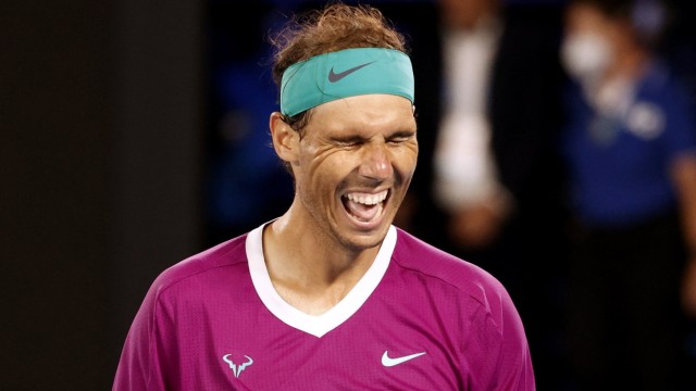 Australian Open: Ein einziges Strahlen: Rafael Nadal nach dem verwandelten Matchball.
