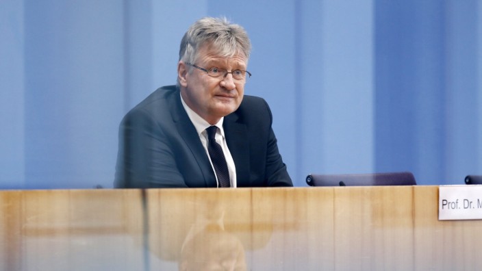 Nach AfD-Ausstieg: Jörg Meuthen in der Bundespressekonferenz.