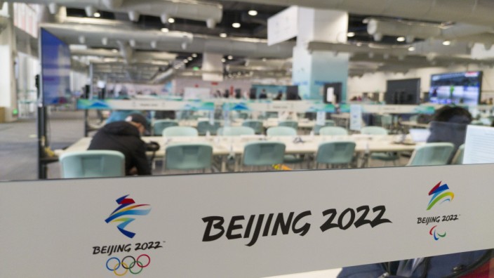 Peking 2022: Unter anderem hier werden Journalisten während der Winterspiele arbeiten: Das olympische Haupt-Pressezentrum in Peking.