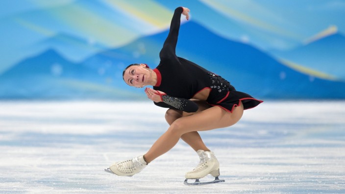 Eiskunstlauf bei den Olympischen Winterspielen: Nicole Schott, 25, am Sonntag im Capital Indoor Stadium von Peking bei ihrer Kurzkür, dem nach ihrer Ansicht "technisch besten Programm, das ich je gelaufen bin".