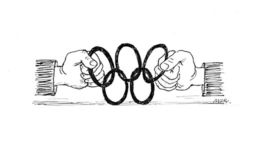 Olympia-Kolumne "Geschlossene Gesellschaft": Illustration: Luis Murschetz