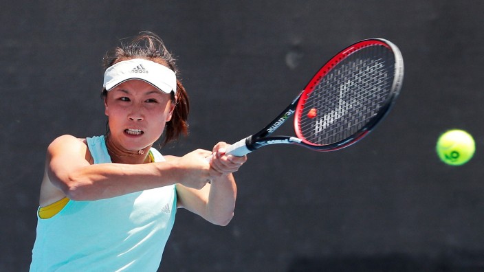 WTA-Rückkehr nach China: Da war sie noch zu sehen: Peng Shuai beim Training bei den Australian Open 2019.