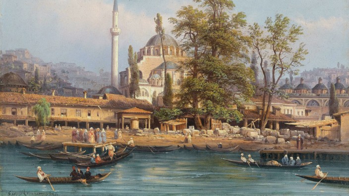 Orhan Pamuks Roman "Die Nächte der Pest": Pamuk hat ein gänzlich neues Land erfunden, doch die Ähnlichkeiten zur Türkei sind auffällig: Peter Francis Pieters' Gemälde "Blick über Konstantinopel".
